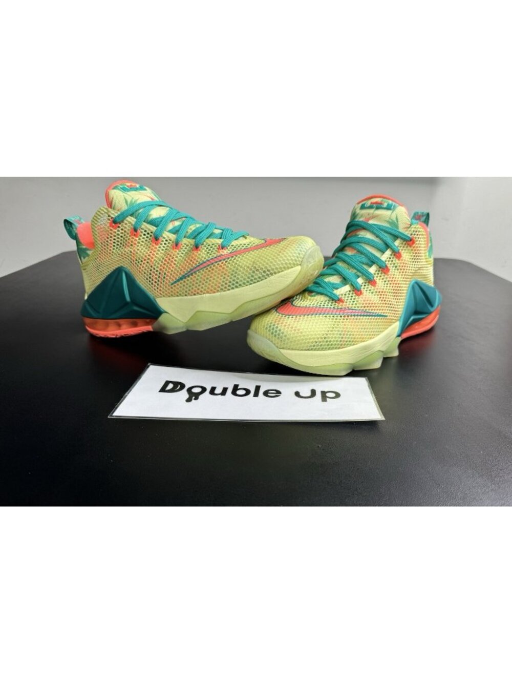 Nike LeBron XII 12 Low PRM Lebronald Palmer White Lime Mango Green Size 8